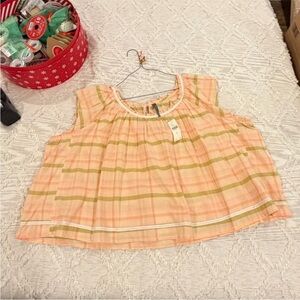 Anthropologie Plaid Swing Top